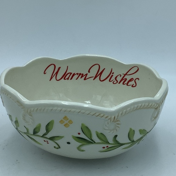 Fitz and Floyd  Warm Wishes Oval Sentiment Bowl - Picture 3 of 7